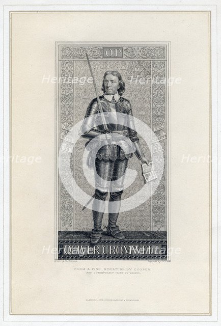 Oliver Cromwell (1599-1658), 19th century.Artist: JJ Crew