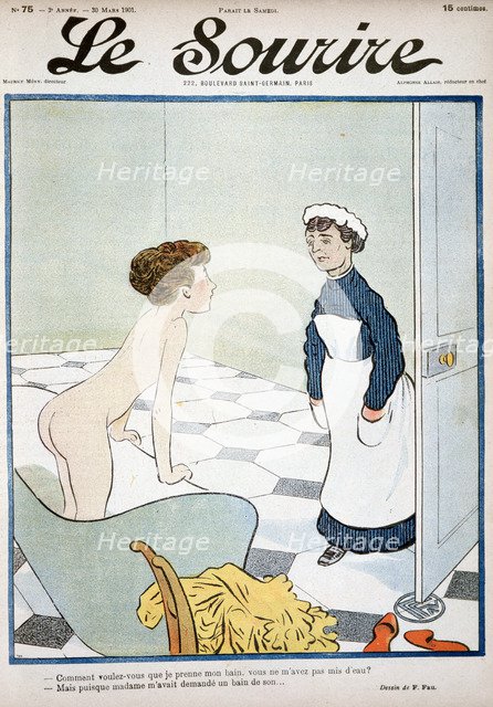 Front cover of 'Le Sourire' magazine, 30th March 1901. Artist: Fernand Fau