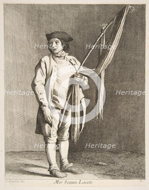 Laces Peddler, 1738. Creator: Caylus, Anne-Claude-Philippe de.