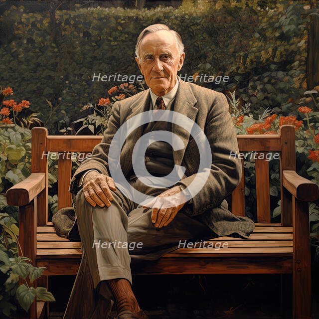 AI Image - Portrait of J.R.R. Tolkien, 1960s, (2023). Creators: Heritage Images, J. R. R. Tolkien.
