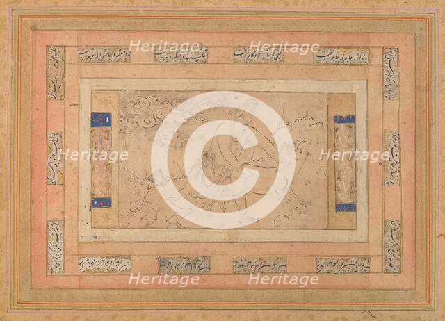 Man with a Ram, Folio from the Bellini Album, ca. 1600. Creator: Unknown.