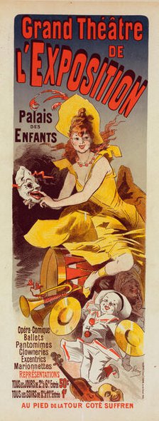 Affiche pour le "Grand Théâtre de l'Exposition"., c1900. Creator: Jules Cheret.