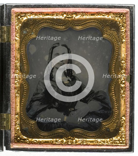 Untitled [portrait of a woman with ringlets], 1855/75. Creator: Unknown.