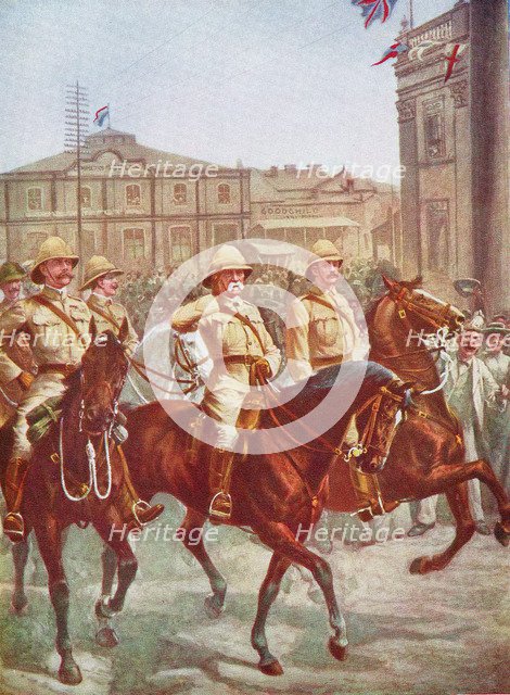 Field Marshal Roberts relieving the siege of Kimberley, Boer War, South Africa, 1900. Artist: Unknown