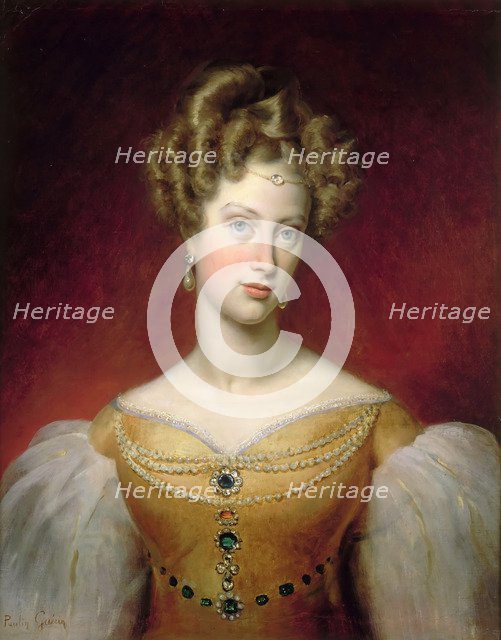 Princess Caroline of Naples and Sicily (1798-1870), Duchesse de Berry. Artist: Guérin, Paulin (1783-1855)