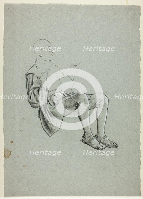 Unfinished Sketch of Seated Man, n.d. Creator: Henry Stacy Marks.