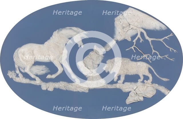 Horse Frightened by a Lion (Episode A), modeled 1780. Creator: Josiah Wedgwood.