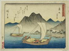 Maisaka: The Ferry at Imagiri (Maisaka, Imagiri funawatashi), from the series "Fifty..., c. 1837/42. Creator: Ando Hiroshige.