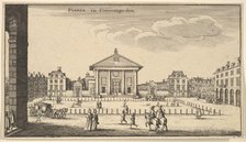 Piazza in Covent Garden, ca. 1647. Creator: Wenceslaus Hollar.