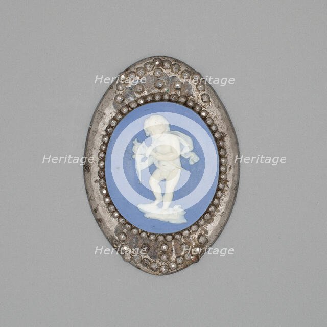 Medallion with Cupid Lighting His Wick, Burslem, Late 18th century. Creator: Wedgwood.