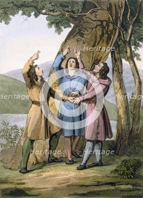 Switzerland: The three leaders of the Helvetian Confederation. Creator: Gallo Gallina (1796-1874).