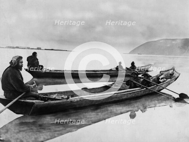 Gilyak boats, 1865-1871. Creator: VV Lanin.