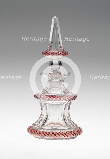 Perfume Bottle with Stopper, Lunéville, Late 19th century. Creator: Baccarat Glasshouse.