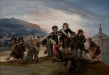 Children Playing Soldiers (Niños jugando a soldados), 1786. Creator: Goya, Francisco, de (1746-1828).