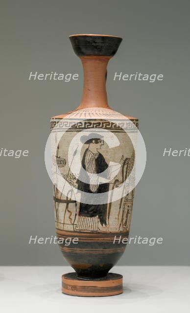 Attic White-Ground Lekythos, about 460 BC. Creator: Unknown.