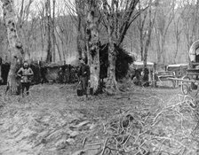 French rest area and soup kitchen behind the lines, World War I, 1915. Artist: Unknown