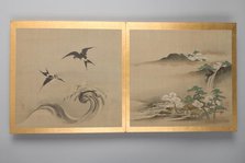 Thirty paintings of birds, flowers and landscape, late 18th century. Creator: Unknown.