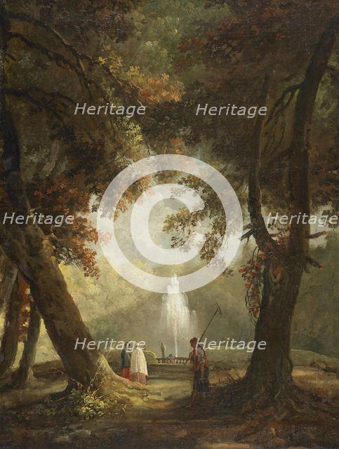 The Great Fountain at Villa Conti, Frascati, ca 1761. Creator: Robert, Hubert (1733-1808).