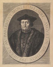 Augustin de Thou, president au Parlement. Creator: Jean Morin.