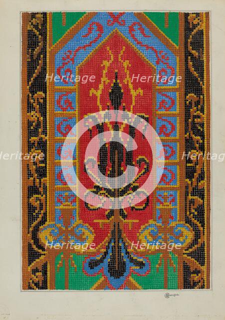 Needlepoint Tapestry, c. 1936. Creator: Cornelius Christoffels.