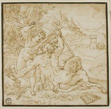 Cupid Overcoming Pan, n.d. Creator: Orazio Samacchini.