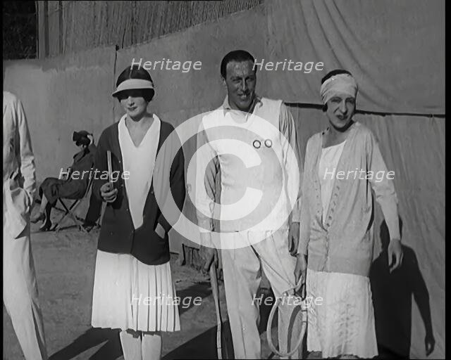 The Tennis Players Suzanne Lenglen of France and Helen Wills of the United States of America...,1926 Creator: British Pathe Ltd.
