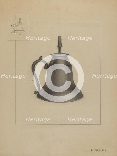 Lamp, c. 1936. Creator: Arsen Maralian.