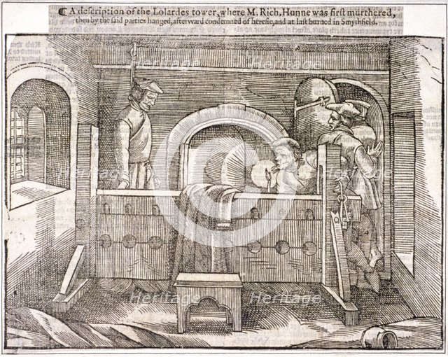 Interior view of St Paul's Cathedral when Richard Hunne was hanged, London, 1514. Artist: Anon