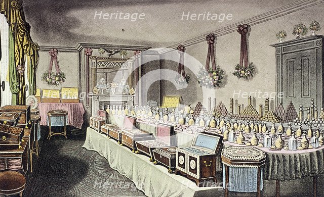 Alexander Ross's Ornamental Hair and Perfumery Warehouse, Bishopsgate, London, 1816. Artist: Anon