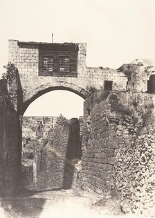 Jérusalem, Arc de l'Ecce-Homo, 1854. Creator: Auguste Salzmann.