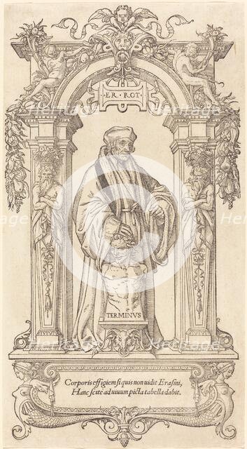 Erasmus of Rotterdam, c. 1538. Creator: Hans Holbein the Younger.