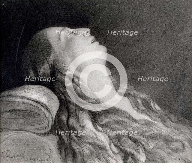 Study for "Louise Vernet on Her Death Bed", c1845. Creator: Paul Delaroche.