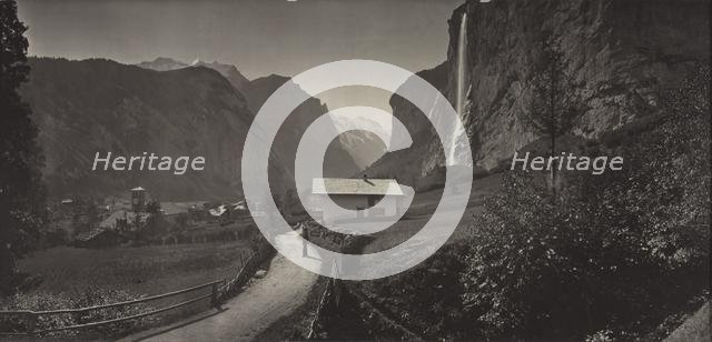 Valley of Lauterbrunnen, Switzerland (from the album Charbons de Braun- vues prises..., c. 1868. Creator: Adolphe Braun (French, 1812-1877).