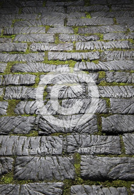 Timber setts, King Street, Rochdale, Greater Manchester, 2019. Creator: James O Davies.