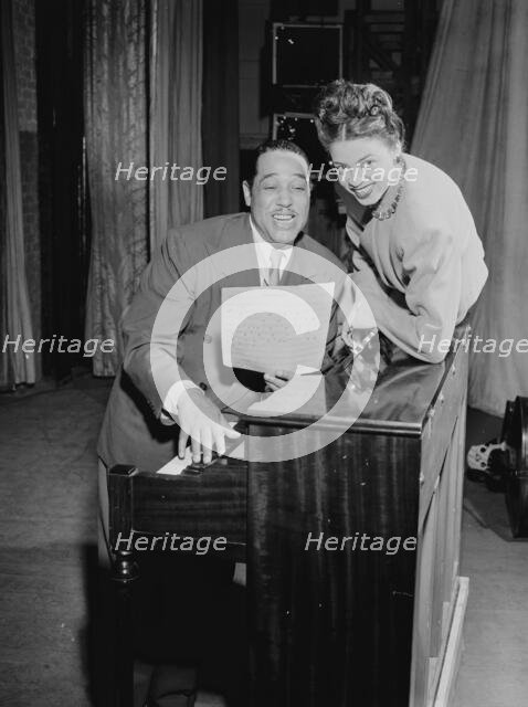 Portrait of Duke Ellington, Howard Theater(?), Washington, D.C., ca. June 1946. Creator: William Paul Gottlieb.