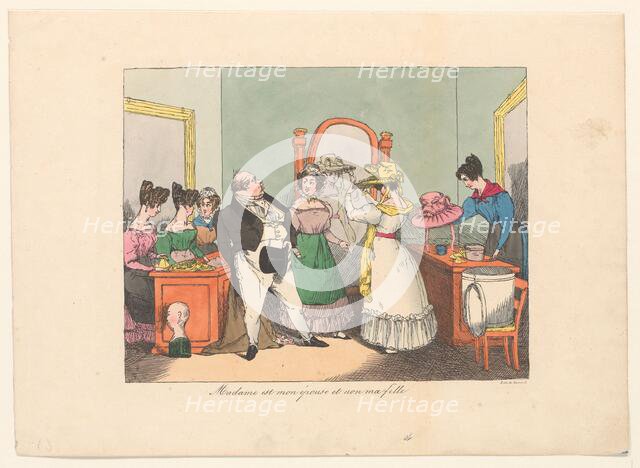 She is my wife, not my daughter, 1827. Creator: Henry Bonaventure Monnier.