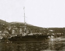 Battleship at Villefranche, France, c1914-c1918. Artist: Unknown.