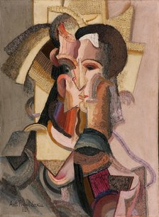 Lady with Straw Hat, 1922. Creator: Procházka, Antonin (1882-1945).