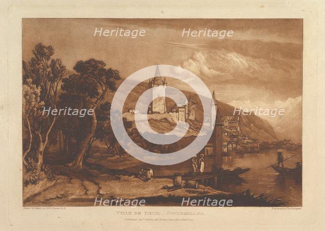 Ville de Thun, Switzerland (Liber Studiorum, part XII, plate 59), January 1, 1816. Creator: JMW Turner.