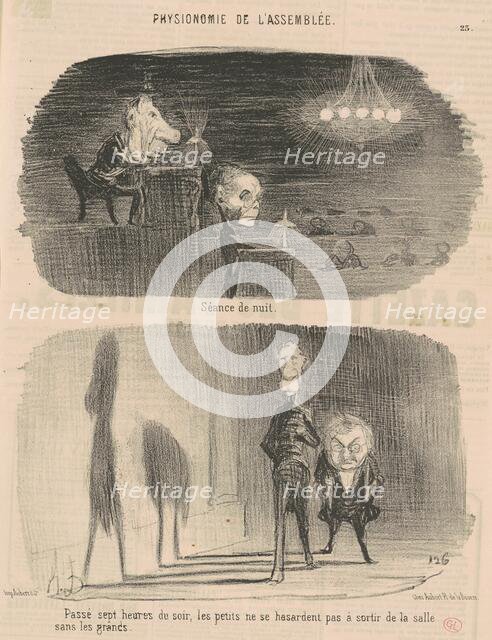 Séance de nuit, 19th century. Creator: Honore Daumier.