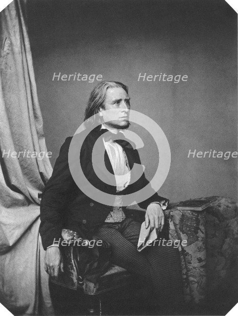 Franz Liszt, Hungarian composer and pianist, c1860. Creator: Franz Seraph Hanfstaengl.