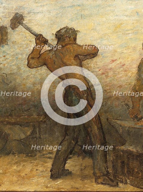 Near or far all trades need to be touched by a reflection of art: Trades: Sketch for the..., 1887. Creator: Edmond Eugene Valton.