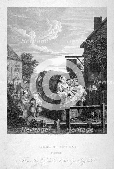 'Evening', 1738. Artist: FF Walker