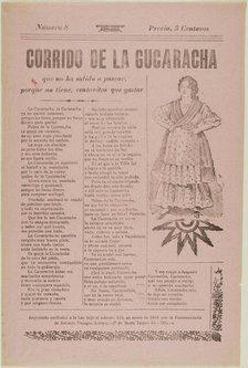 Corrido of the Cockroach, published c. 1918. Creator: José Guadalupe Posada.