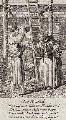 Illustration for Gellert's 'Six Fables and Six Stories', 1775. Creator: Daniel Nikolaus Chodowiecki.