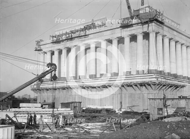 Lincoln Memorial - Under Construction, 1914. Creator: Harris & Ewing.