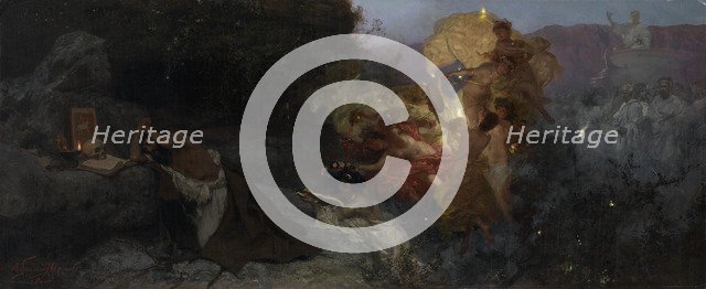 The Temptation of Saint Jerome. Artist: Siemiradzki, Henryk (1843-1902)