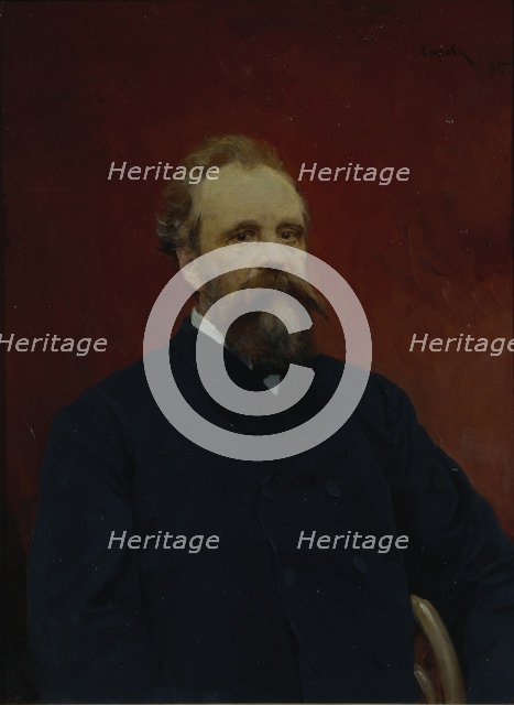 Portrait of Sergei Mikhailovich Tretyakov (1834-1892), 1895. Artist: Serov, Valentin Alexandrovich (1865-1911)
