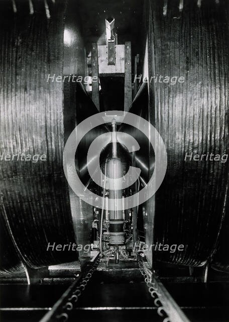 Electro-magnet devised by Aimé Auguste Cotton, in the Académie des Sciences, Paris, c1920s. Creator: Unknown.