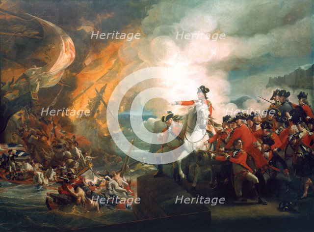 'Defeat of the Floating Batteries at Gibraltar', 1782 (c1783). Artist: John Singleton Copley